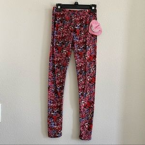 Girls Floral Print Leggings
